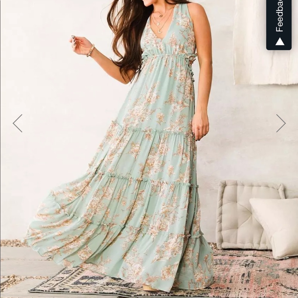 Privy Chiffon Tiered Maxi Dress XS- The Buckle